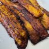 A white Plate of Fried Sweet Plantains