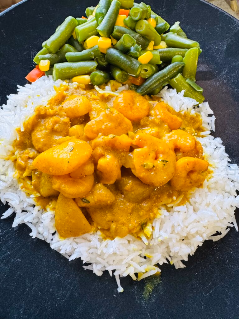 Jamaican Curry Shrimp Dinner
