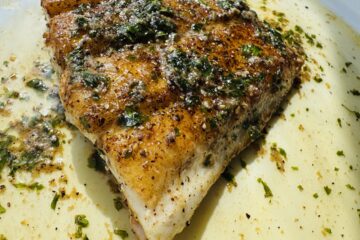 Pan Seared Snapper in a lemon butter sauce