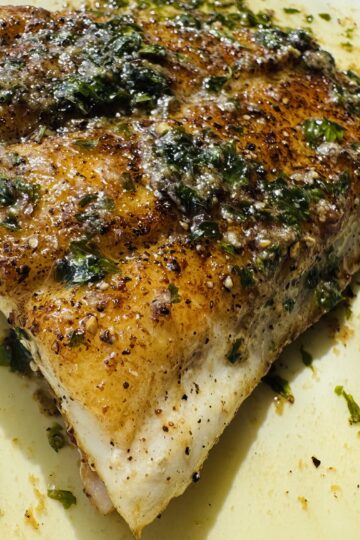 Pan Seared Snapper in a lemon butter sauce