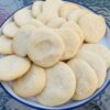 A plate of shortbread cookies