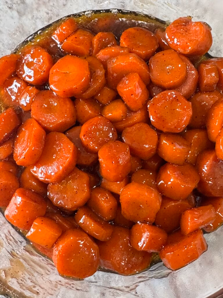 Perfectly glazed candied carrots