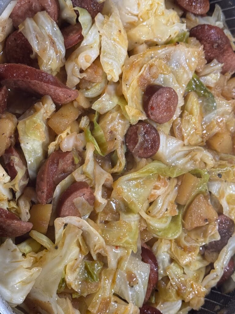 cabbage and smoked sausage