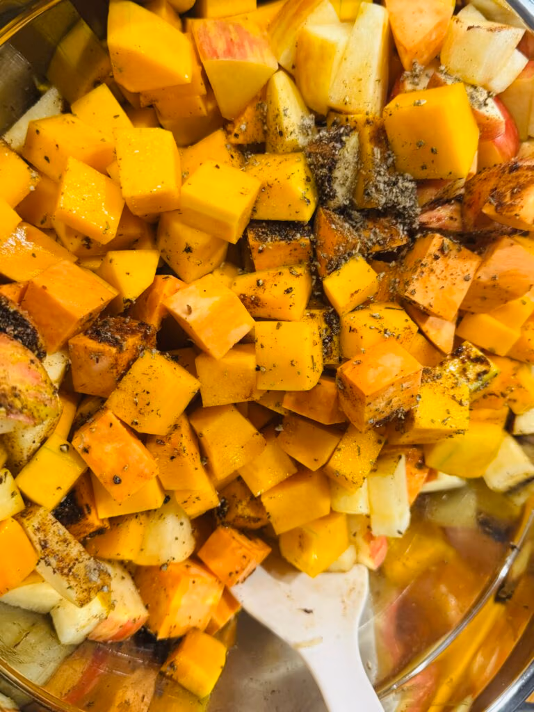 roasted Butternut squash sweet potato Apple