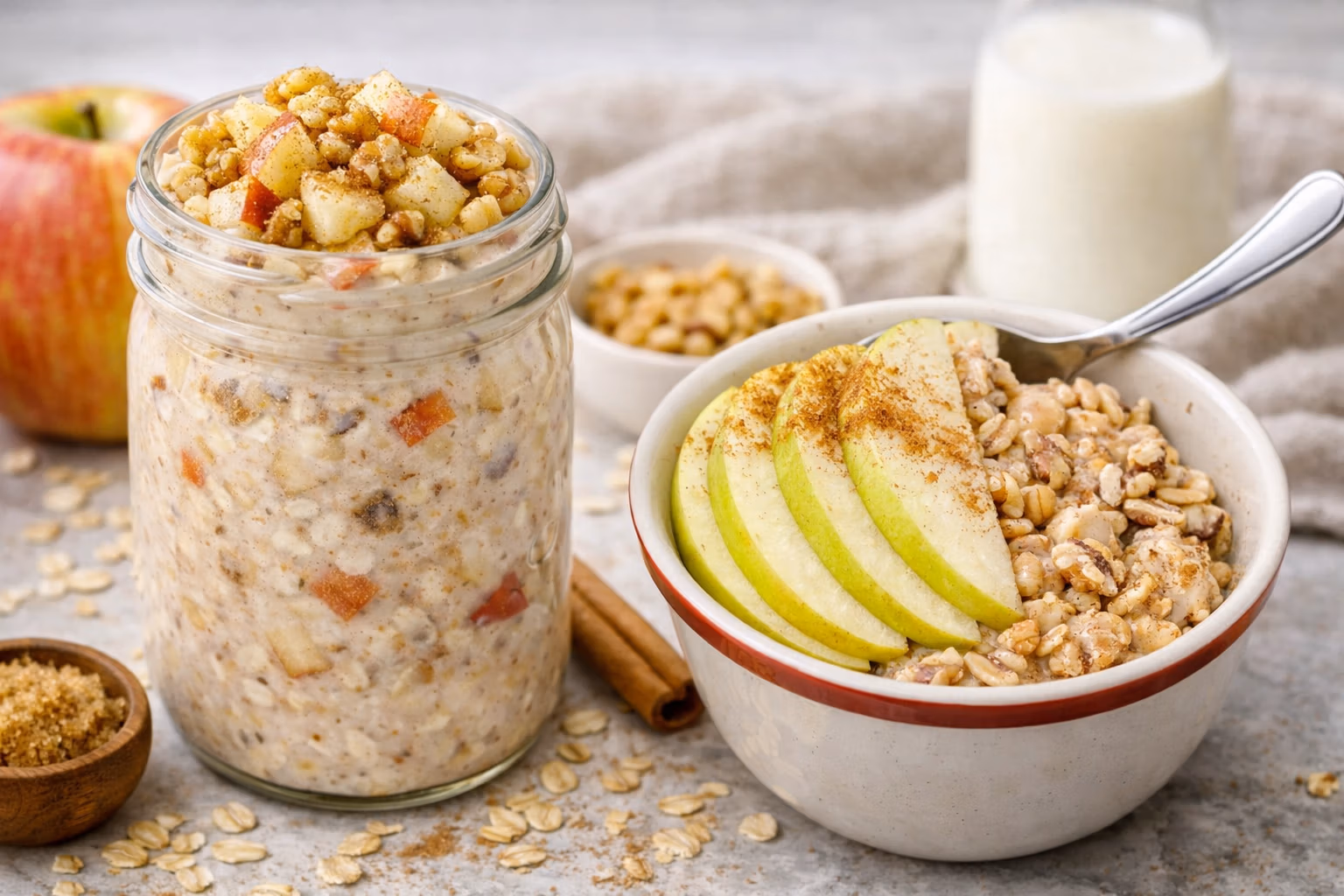 Fall in Love with Apple Cinnamon Overnight Oats for Breakfast