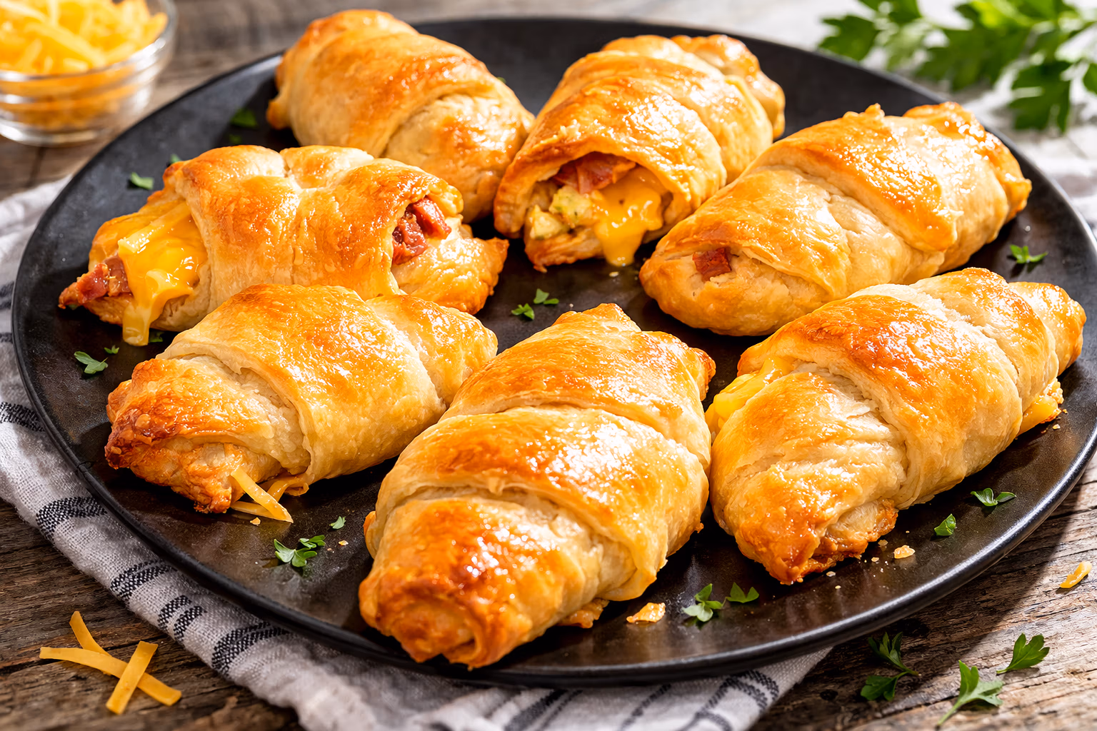 How To Make The Best and Easiest Breakfast Crescent Rolls With Bacon Eggs And Cheese