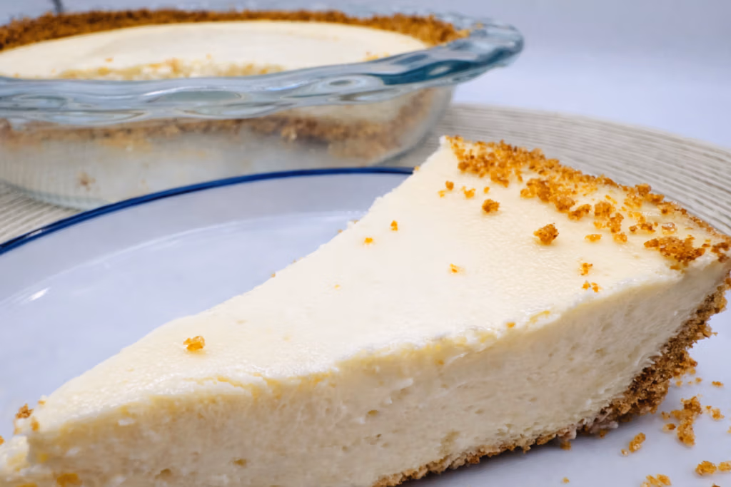 closeup of homemade cheesecake